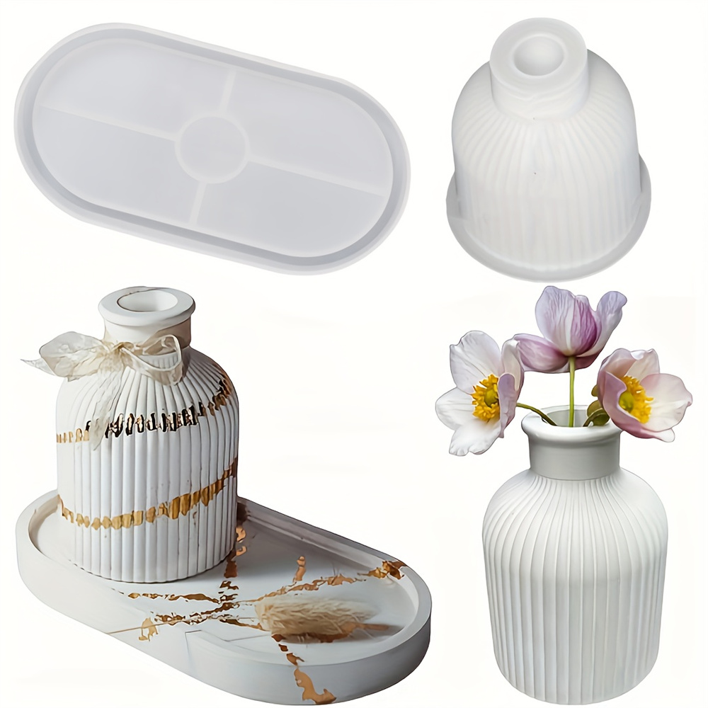 Potsticker Mold - 1/2pcs Vase Tray Silicone Mold, Oval