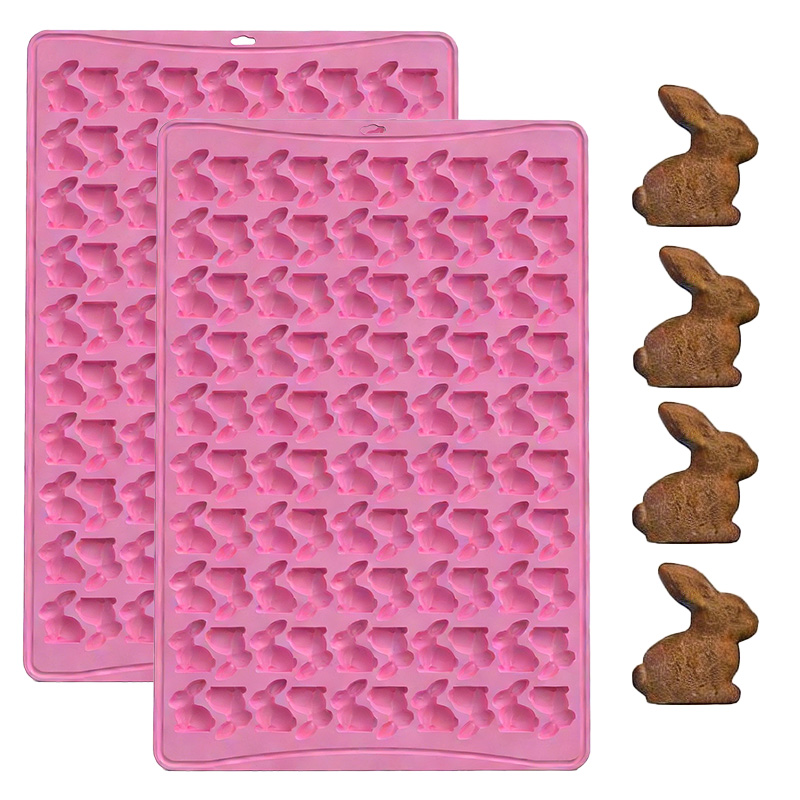 Bunny Cake Mold - 1pc 100 Grid 3D Rabbit Cookie