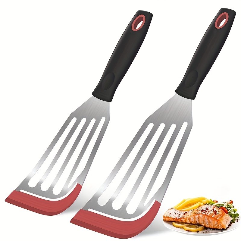 Okonomiyaki Spatula - Stainless steel silicone spatula, high temperature