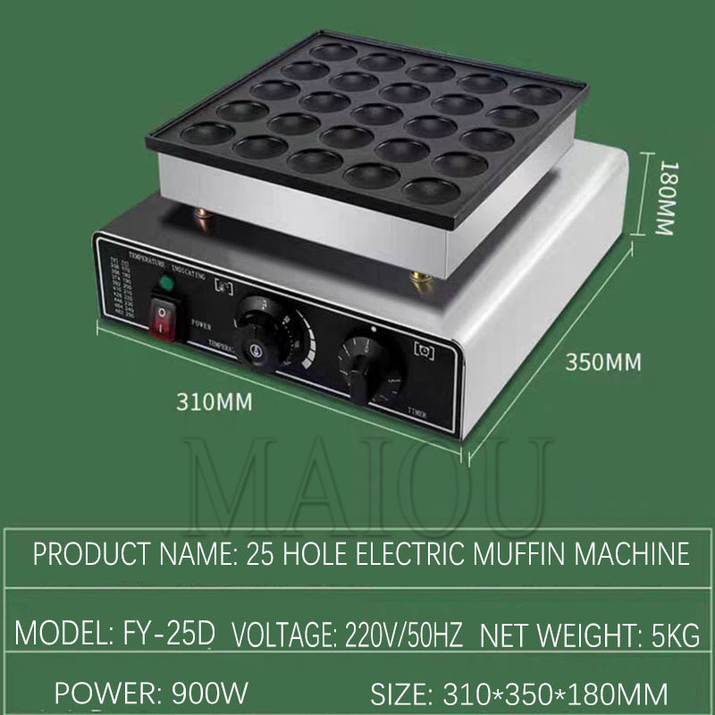 25 Holes  Pancake Machine 900W - Mini Pancake Griddle review and price