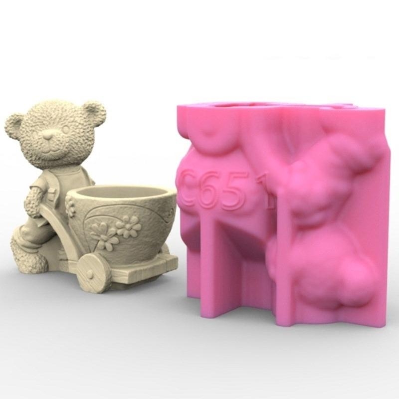 91AC Cartoon Bear Flower Pots  - Potsticker Mold review and price