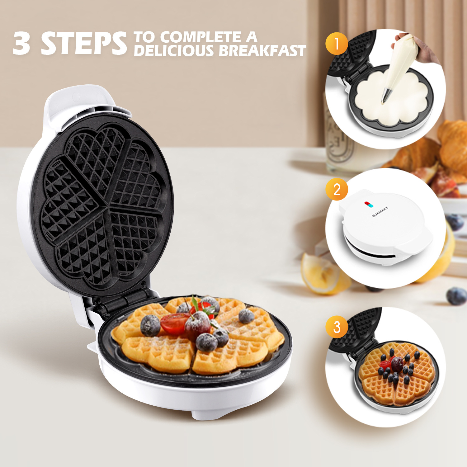 Breakfast Waffle Molds Egg Cak - Egg Waffle Pan review and price
