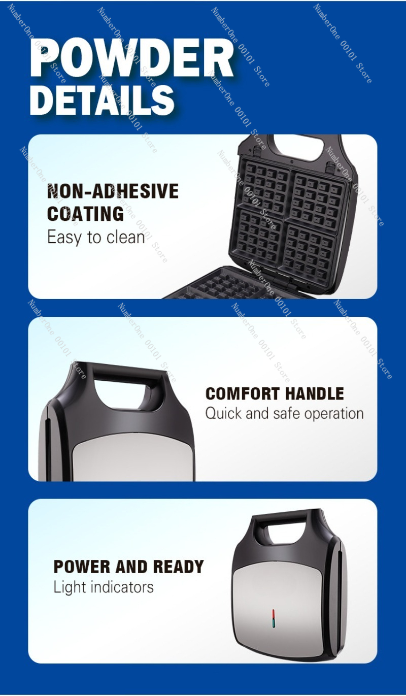 Household Small Multipurpose 3 - Egg Waffle Pan review and price