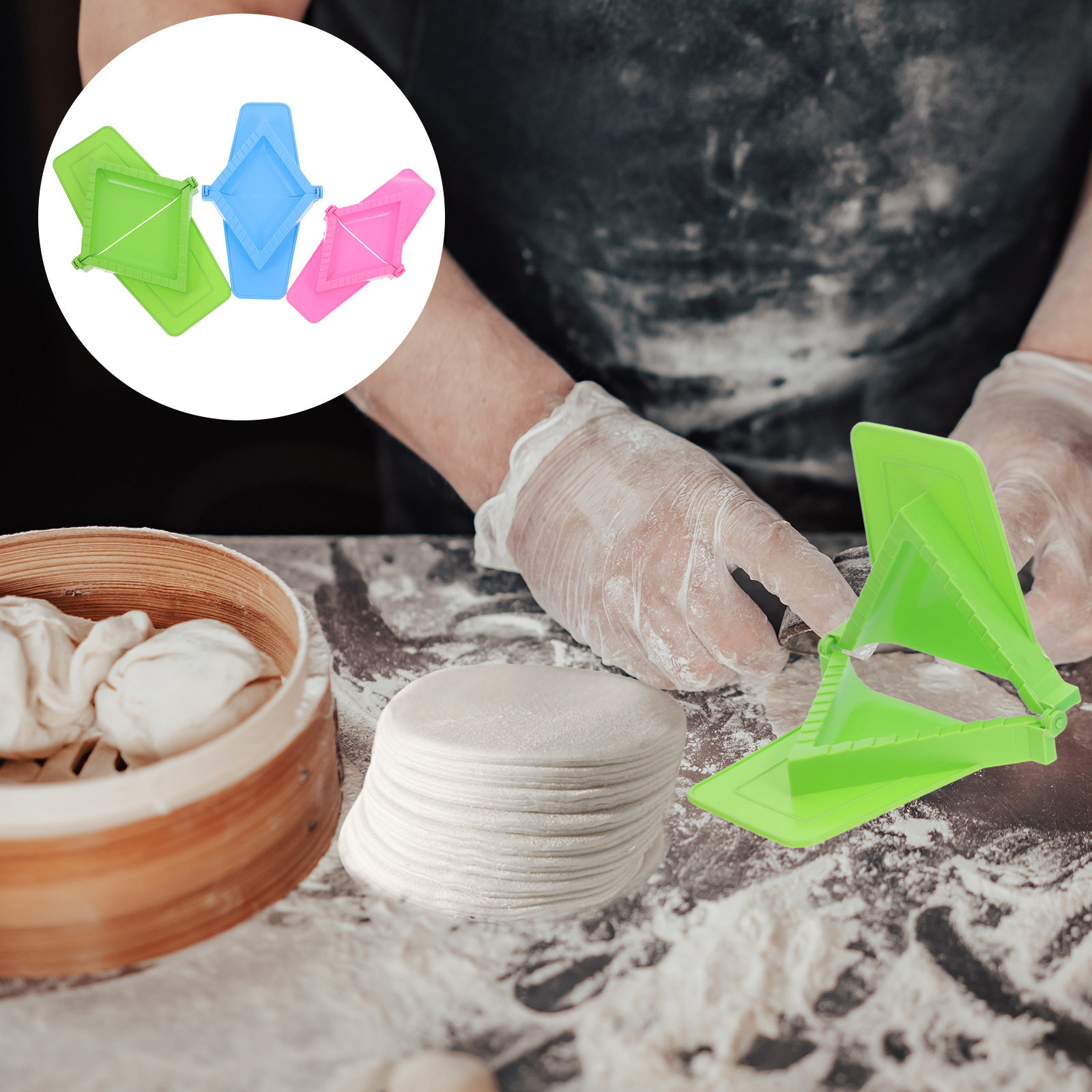 3Pcs Dumpling Maker Manual Mol - Potsticker Mold review and price