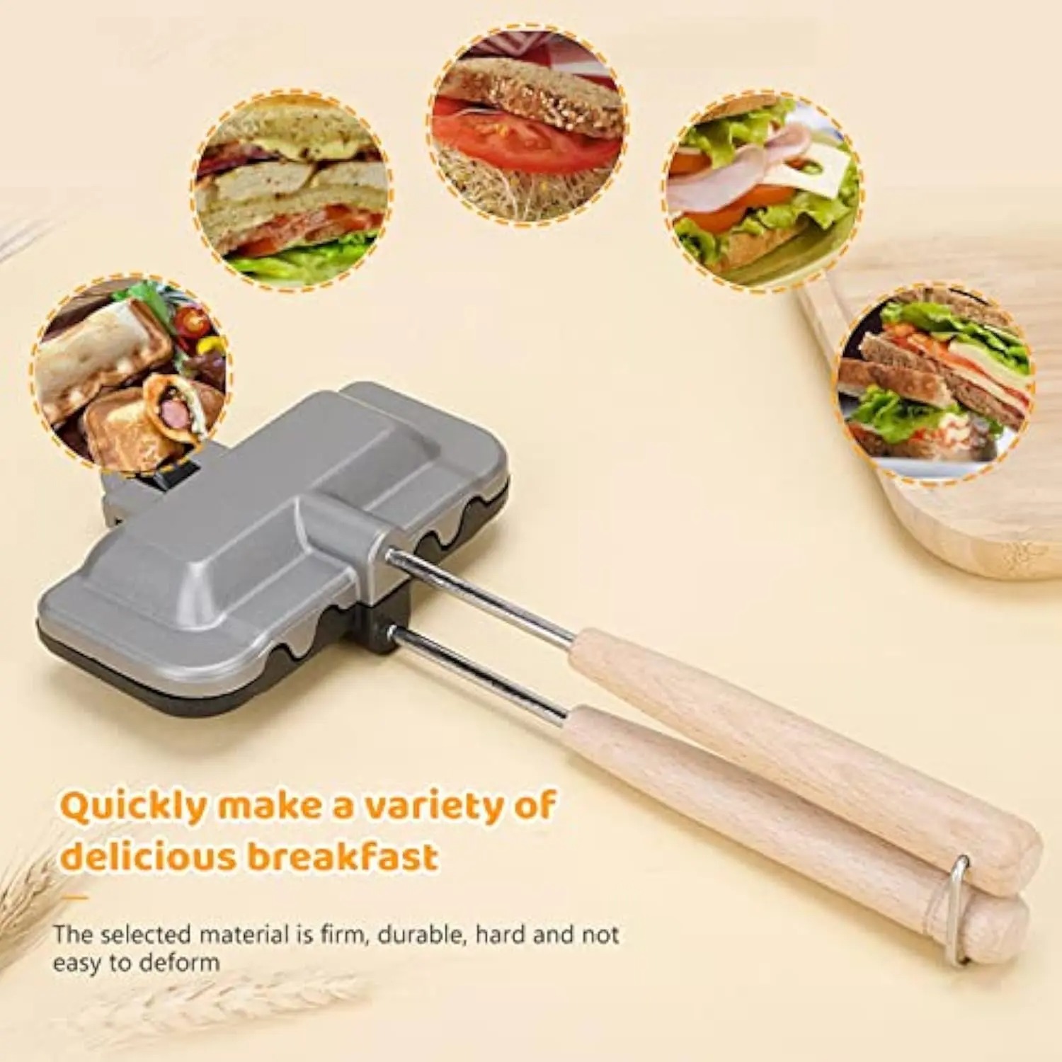 Breakfast Sandwich Maker, 4W1H - Hot Dog Press review and price