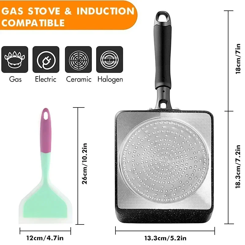 Japanese Omelette Pan / Tamago - Okonomiyaki Spatula review and price