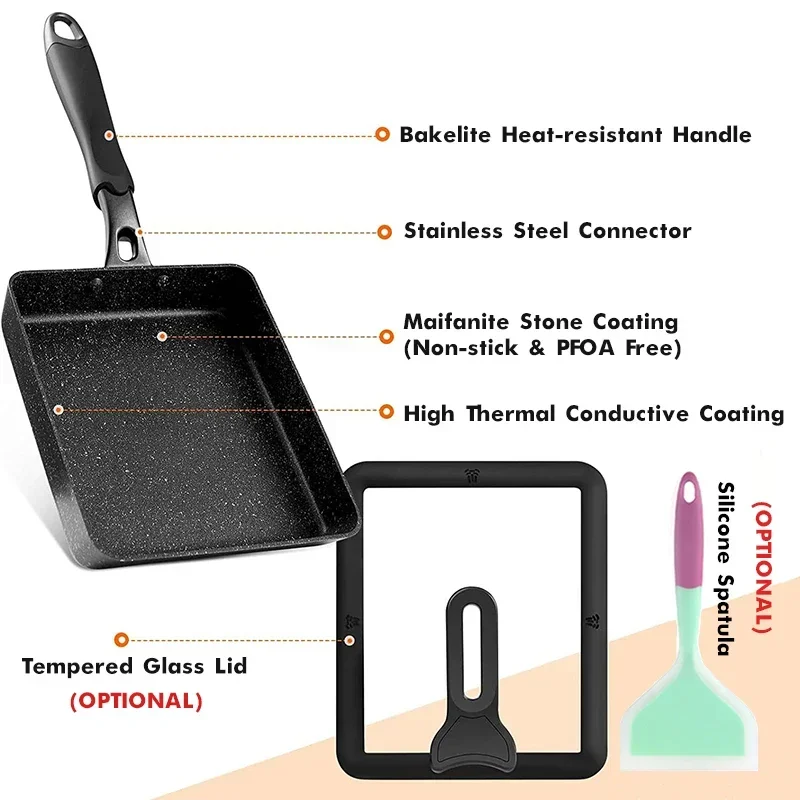 Japanese Omelette Pan / Tamago - Okonomiyaki Spatula review and price