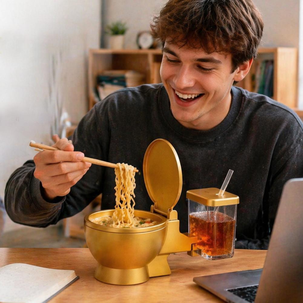 Toilet Shaped Ramen Bowl Set,  - Dim Sum Basket review and price