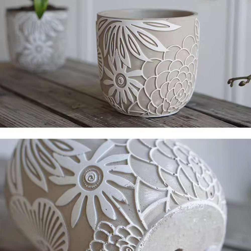 Concrete European Plant Pot Si - Potsticker Mold review and price